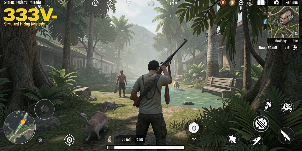 Screenshot gameplay 333V menampilkan simulasi hidup yang realistis.