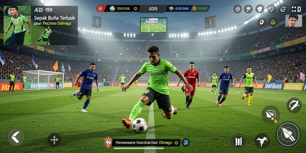 Tangkap layar ADI99 menampilkan aksi mendebarkan laga sepak bola.