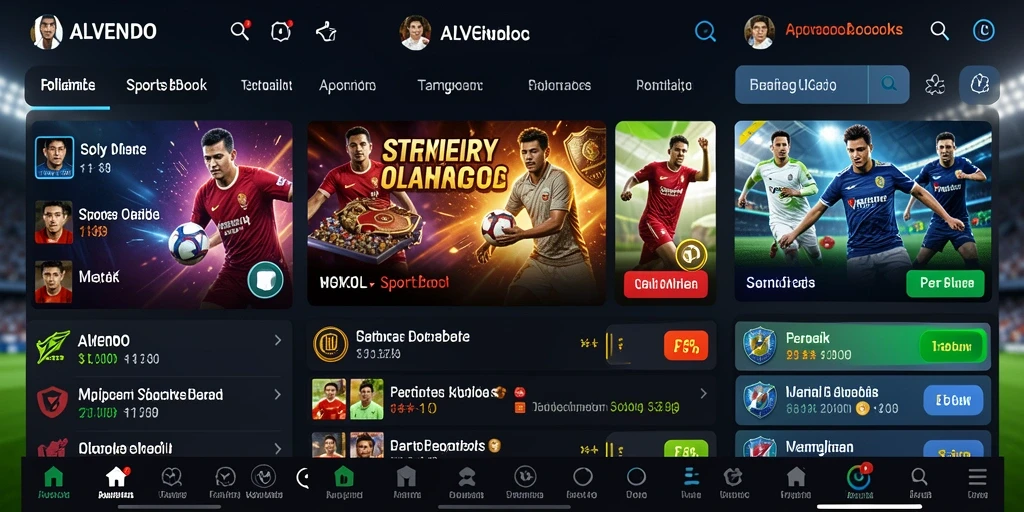 Tampilan permainan Sportsbook ALVENDO menampilkan pengalaman taruhan yang mendebarkan.