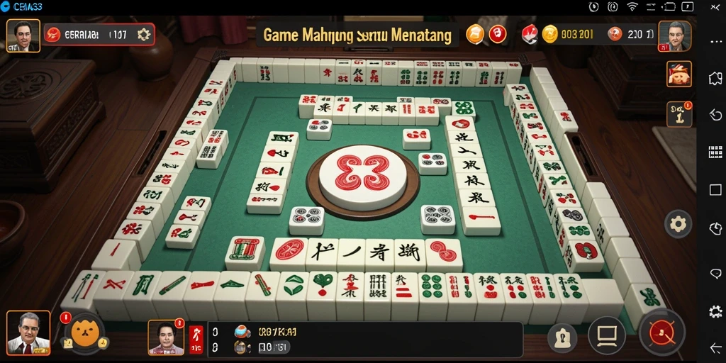Tampilan gameplay Mahjong yang menarik dan penuh warna.