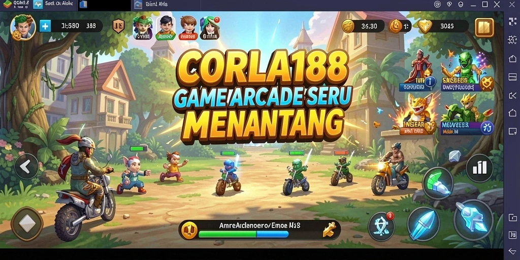 Tampilan gameplay menarik dari CORLA188 dengan tantangan Arcade.