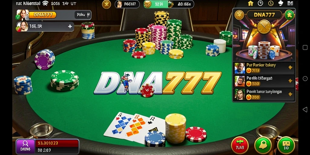 Tampilkan gameplay Poker yang intens dan menarik di DNA777.