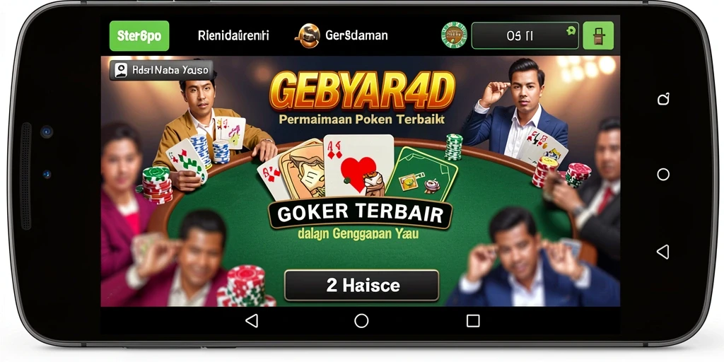 Gameplay GEBYAR4D menampilkan suasana poker yang mendebarkan.