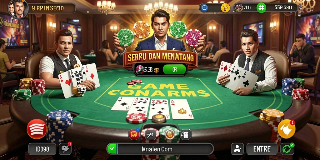 Tampilan gameplay seru di ID098, nikmati pengalaman Poker terbaik.