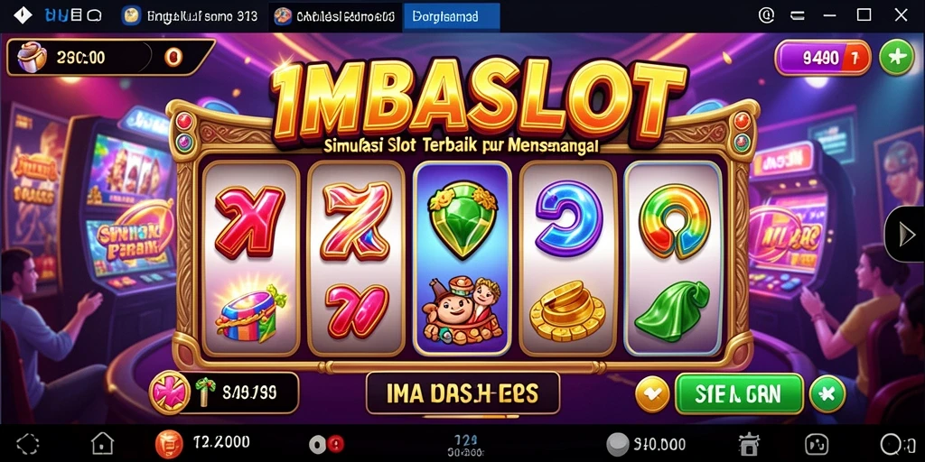 Screenshot IMBASLOT menampilkan gameplay slot yang penuh warna dan interaktif.