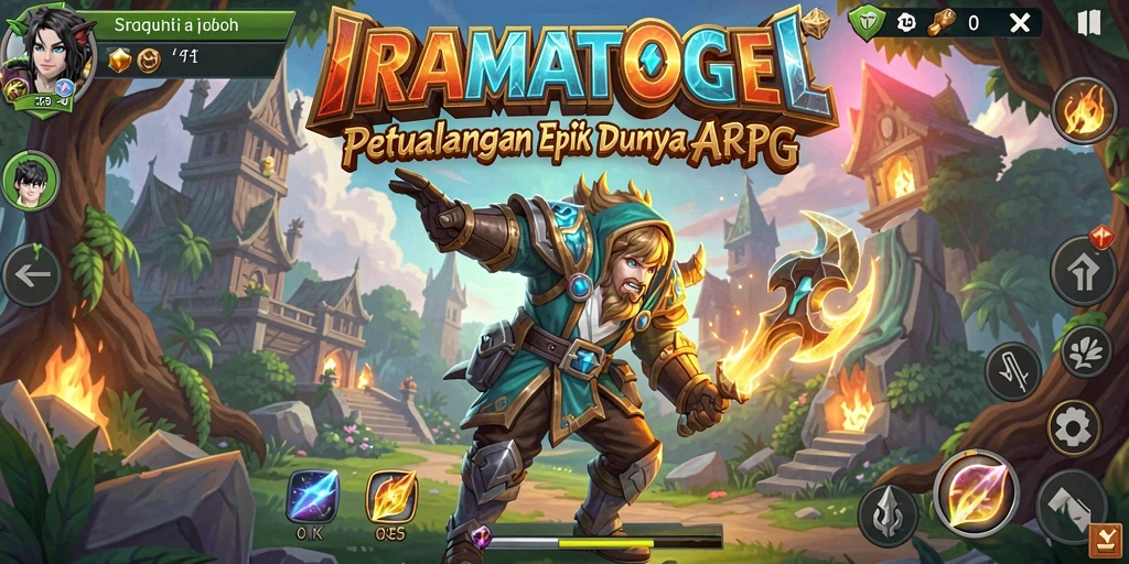 Tampilan gameplay ARPG menegangkan dengan karakter dan monster épik.