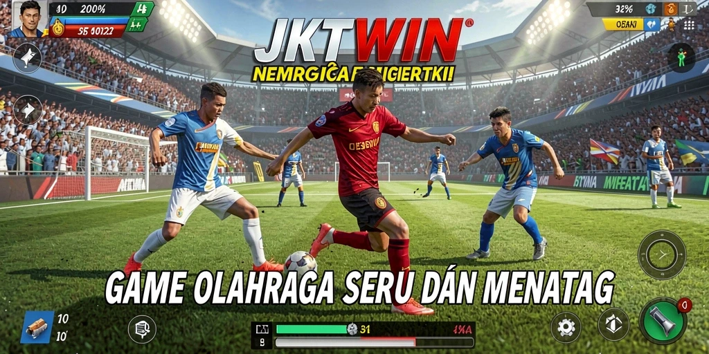 Tampilan gameplay yang penuh aksi dalam JKTWIN.