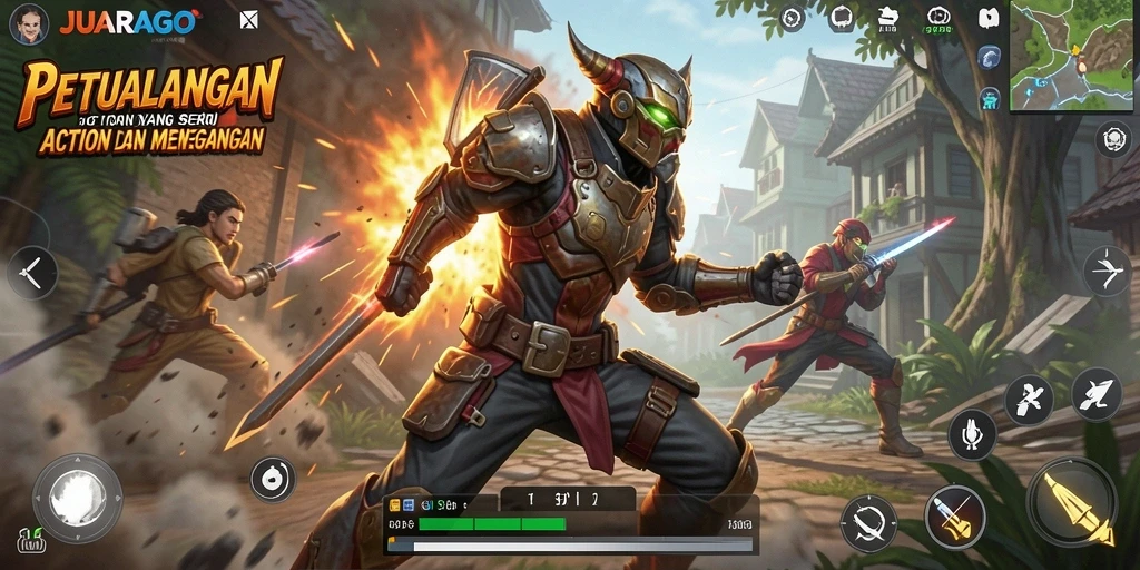 Tampilan menarik dari gameplay action JUARAGO yang mengasyikkan.
