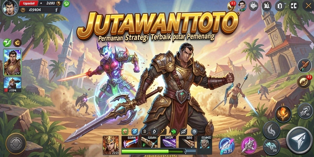 Screenshot utama JUTAWANTOTO menampilkan gameplay strategi yang mendebarkan.