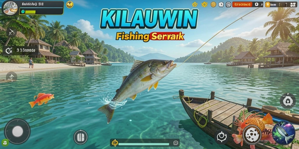 Tangkapan ikan besar dalam gameplay KILAUWIN yang seru.