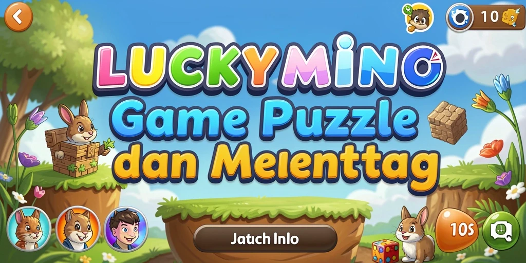 Menampilkan gameplay seru dari game Puzzle LUCKYMINO.