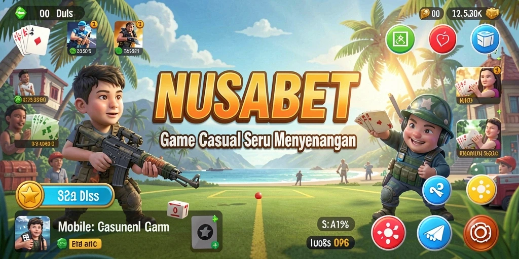 Tampilan gameplay <strong>NUSABET</strong> yang cerah dan menarik.