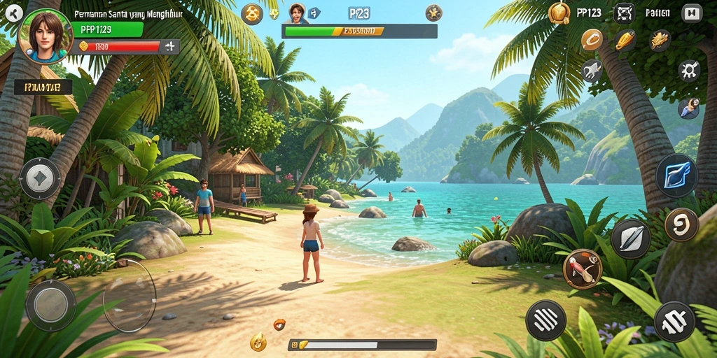 Tampilan gameplay PP123 yang penuh warna dan menarik.