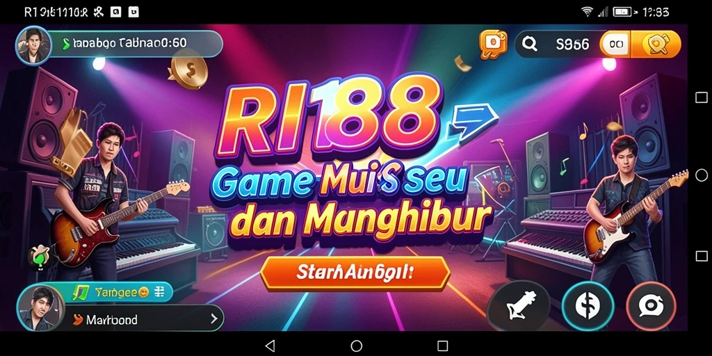 Screenshot gameplay RI188 yang menampilkan momen seru bermain musik.