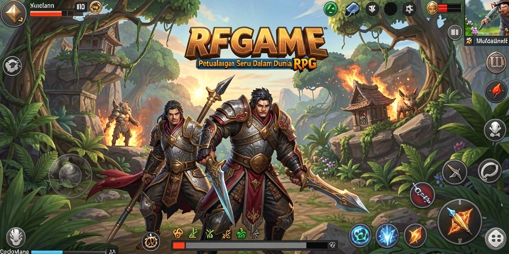 Tangkapan layar RPGAME menampilkan pertarungan epik dan grafis yang menakjubkan.