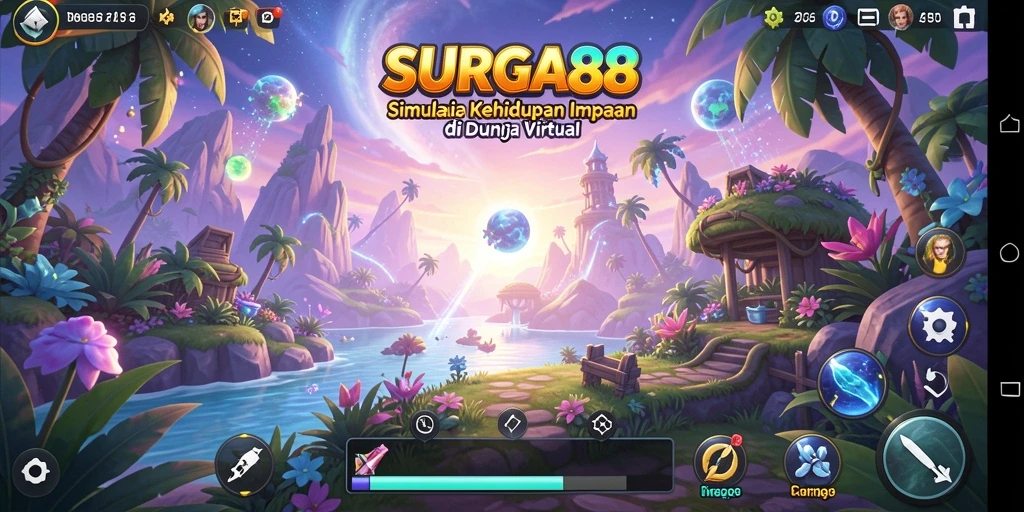 Tampilan menarik dari gameplay SURGA88 yang menampilkan interaksi dalam dunia virtual.