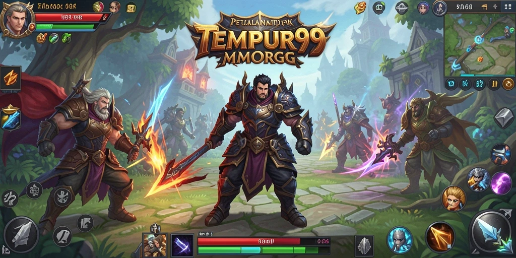Tampilan gameplay TEMPUR99 menampilkan pertarungan seru dan grafis yang mengagumkan.