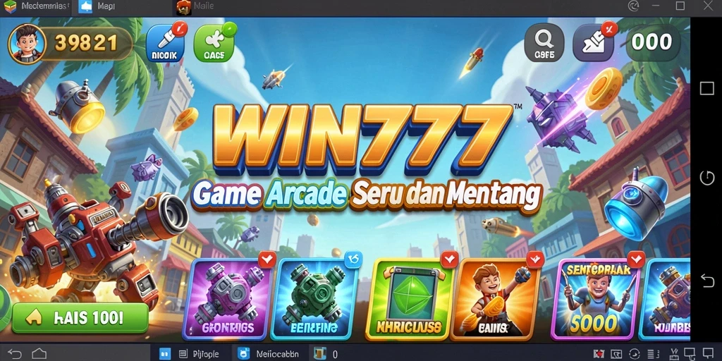 Screenshot gameplay WIN777 menampilkan aksi seru dalam game Arcade.