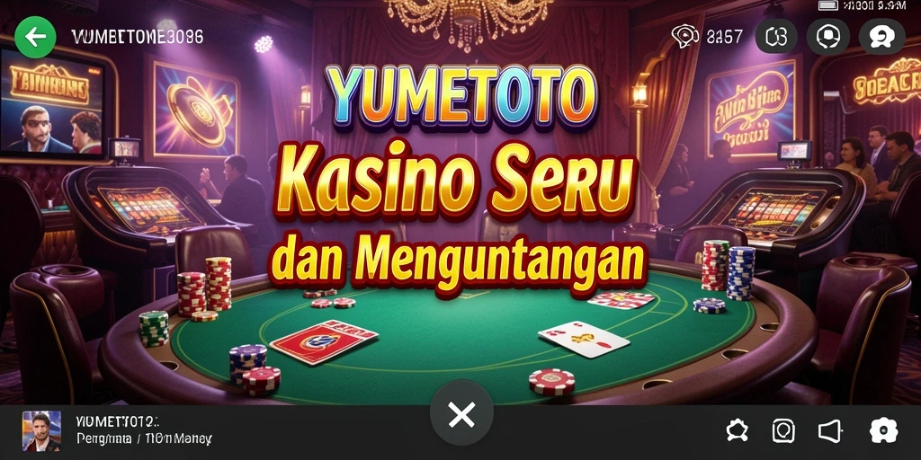 Tangkapan layar gameplay YUMETOTO yang menampilkan berbagai permainan kasino menarik.